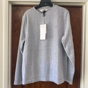 Rains Men’s Addis Fleece Crewneck in  Heather Gray Sz S NWT MSRP $75